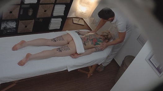 Tattooed model gets a massage | Czech Massage 115