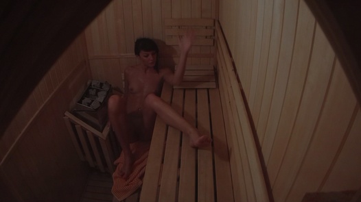 Hot brunette alone in sauna |  
	13 
