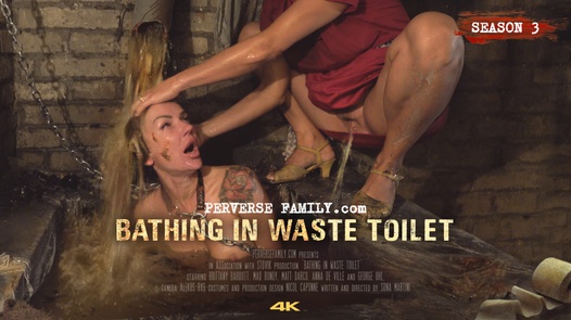 Bathing in Waste Toilet