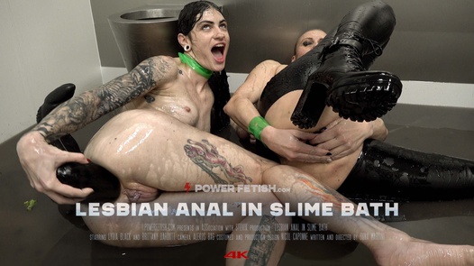 Lesbian Anal in Slime Bath