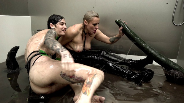 6. Download full pics of Double Sided Fun in Slime from powerfetish.com