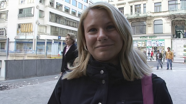 Elevator ride with Kristyna