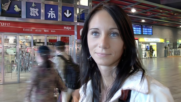 Martina squirts on the Main Train Station