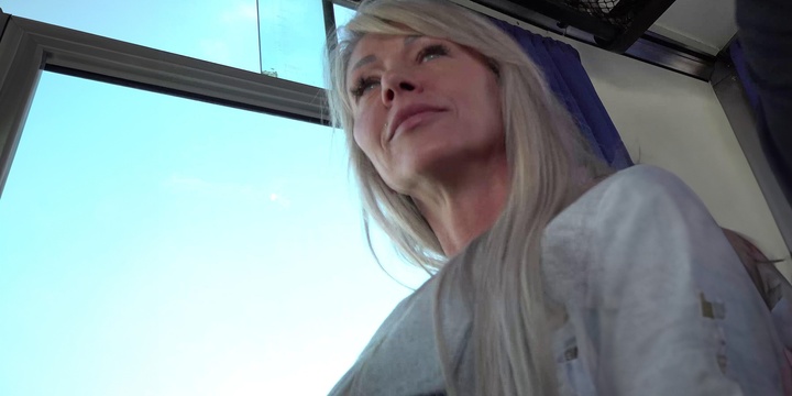 Luxurious MILF fucked in a public bus