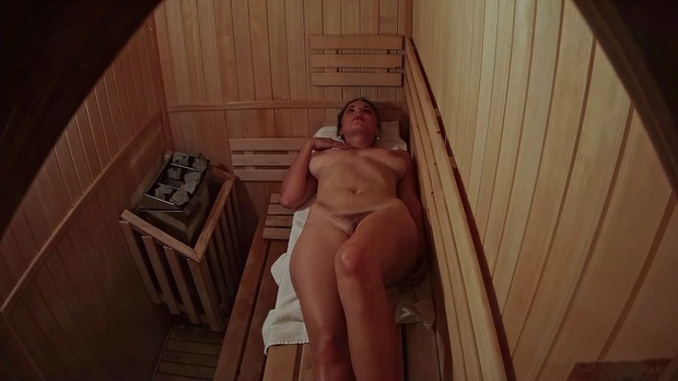 5. Download full pics of Hairy Busty Slut Rubbing It Raw from czechsauna.com