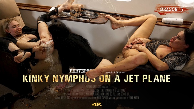 Kinky Nymphos auf einem Düsenflugzeug