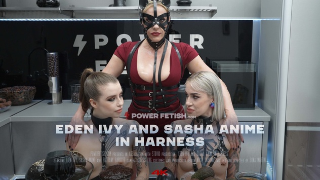 Eden Ivy und Sasha Anime in Harness